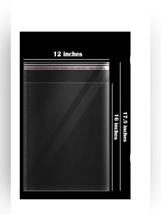 12 x 16” Large Resealable Cellophane Bags 100ct W/100-Free Thank You Stickers🌿🆕🌿