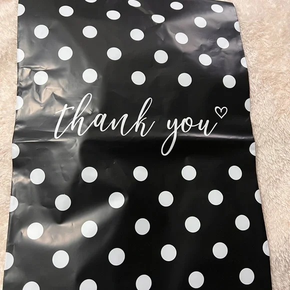 10 10x13 Polka Dot Thank You POLY Mailers