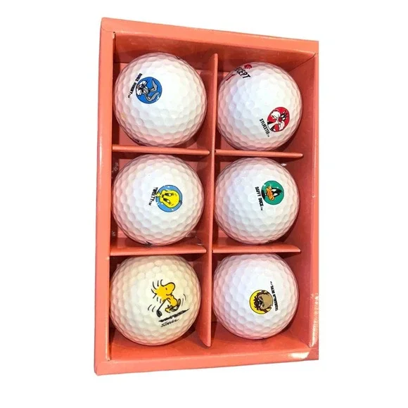 Vtg 90s Looney Tunes 6 Ball Golf Set Bugs Tweety Taz Daffy Sylvester Woodstock
