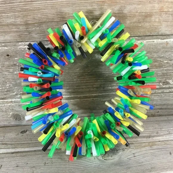 Amazon Cockatoo Silly Sid Straw Wreath Medium Bird Toy - Shredding Toy