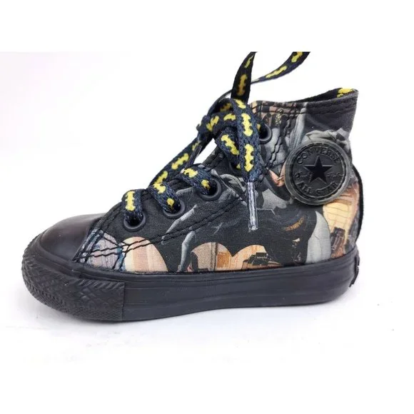 Converse Chuck Taylor All Star Hi-Top Toddler Sneaker Size 4 Batman Theme