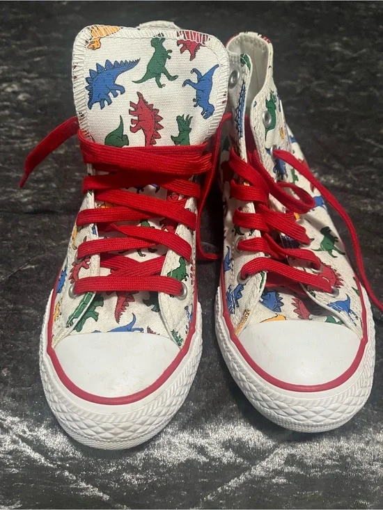 Converse Kids High-Top Dinosaur Print Sneakers