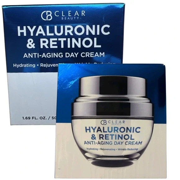 (Set‎ 2) Retinol Hyaluronic Anti-Aging Day Cream Wrinkle Reducing Hydrating50mL