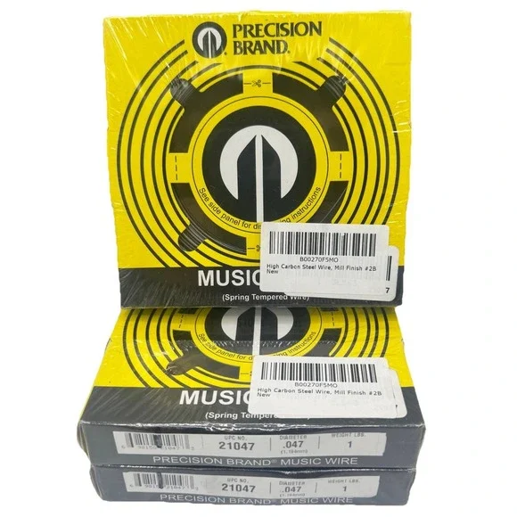 Lot of 3 SEALED Precision Brand 21047 Music Wire .047 Spring Tempered 1 lb Each