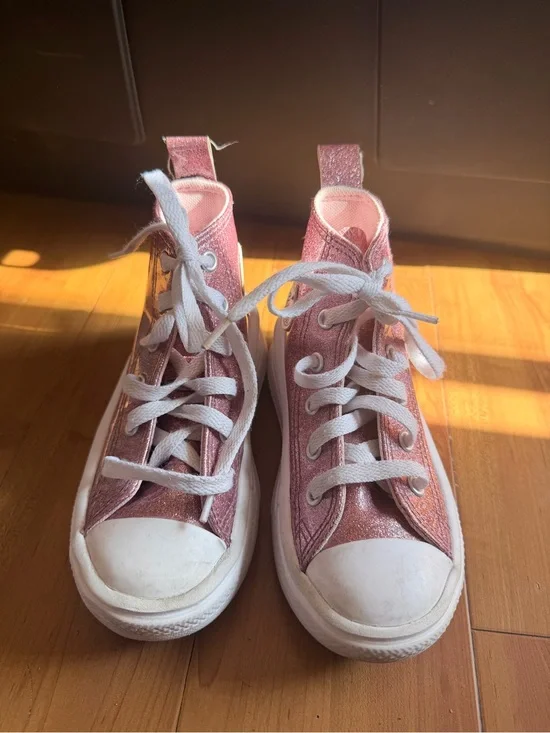 Converse Kids High-Top Glitter Sneakers - Pink