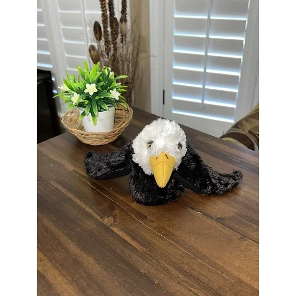 Folkmanis Little Eagle American Bald Eagle Hand Puppet Plush Bird 6
