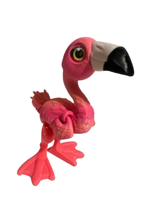 Pink Flamingo 3D printed articulated fun to play with. For all ages