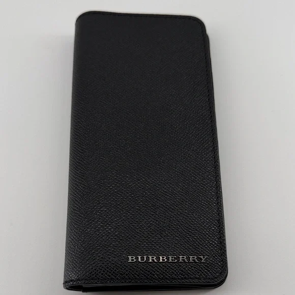 Burberry Black Leather Phone Case