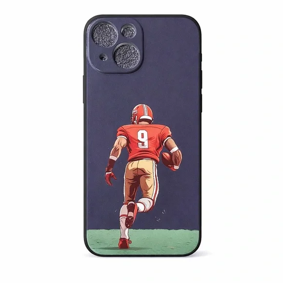 iPhone 14 Phone Case Football Player NFL Black TPU Shockproof Black Case