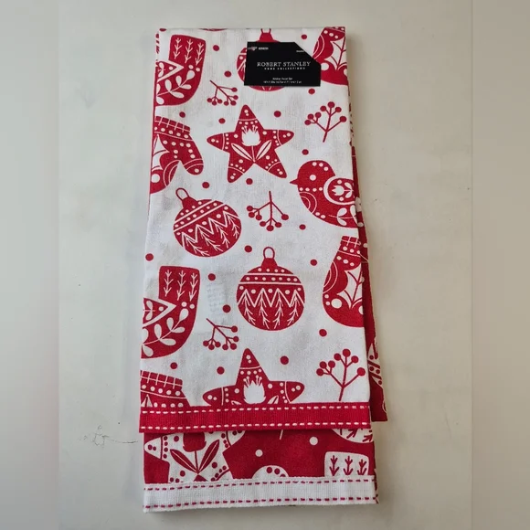Robert Stanley Home Collection Christmas Towel Set New