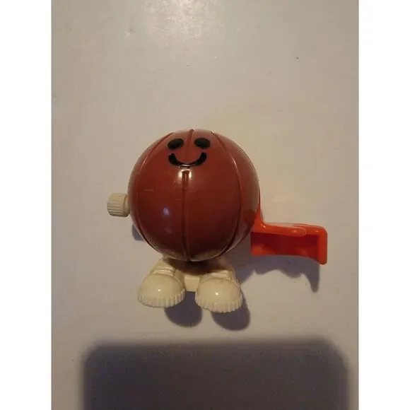 Tomy HOP-A-LONG HOOPSTER Wind-Up Basketball Vintage 1981 Vtg 1980s Toy Ball