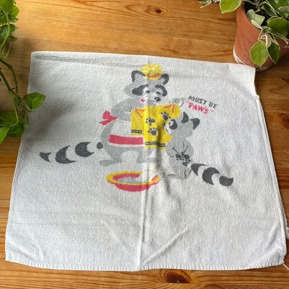 Vintage Raccoon Towel