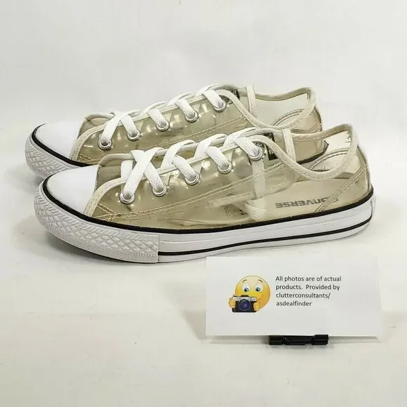 Converse Chuck Taylor All Star Lace Up Shoe Youth Girls Size 2 348633C Clear
