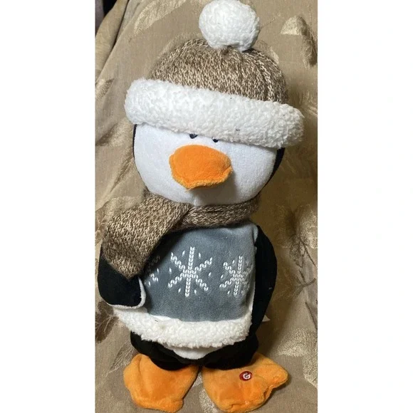 Gemmy Christmas Penguin 2016 Shuffler Animated Sings 