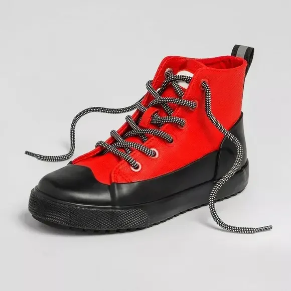 Hunter x Target • Dipped Red Canvas High Top Sneakers