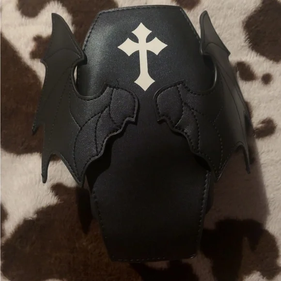 Black Gothic Arm Guard with Cross Design