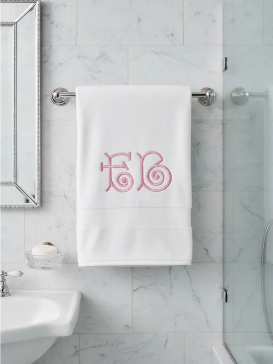 Personalized monogrammed Embroidered Towel your initials pick a design