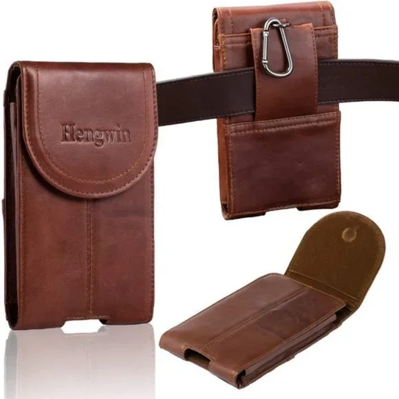 Genuine Leather Phone Belt Pouch