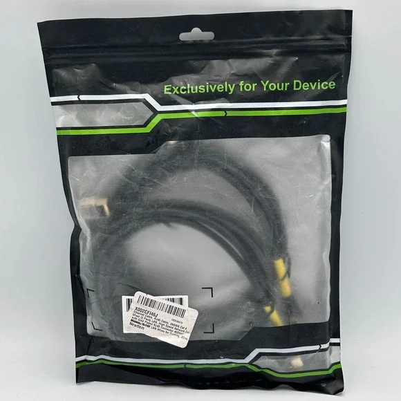 2 Pack Internet Ethernet Cables CAT 8 Gold Plated 6ft Black Extremely Fast 40GB!