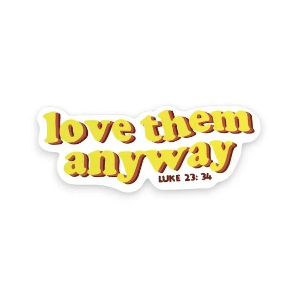 Sticker Religious Christian Bible Verse Luke 23:34