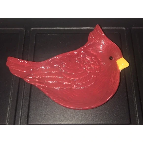 Cracker Barrel Cardinal Trinket Dish Red Bird 7