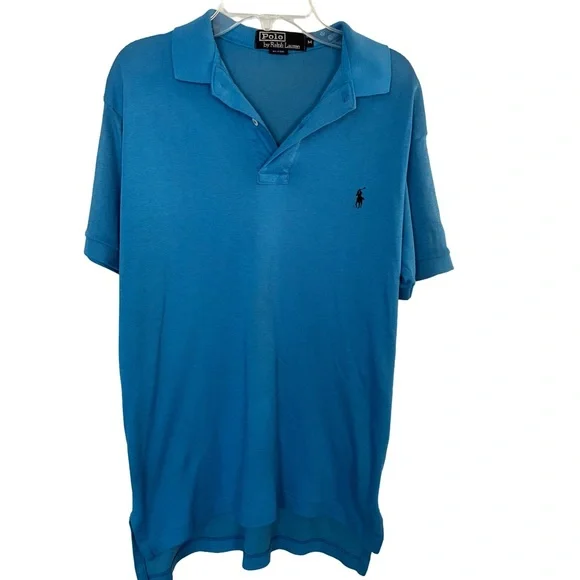 Vintage Polo by Ralph Lauren Youth M Blue 100% Cotton Made in USA Shirt
