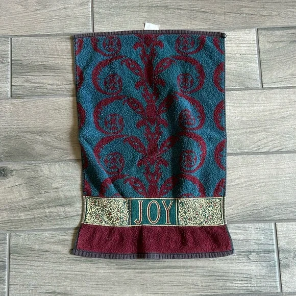 Joy Christmas hand towel