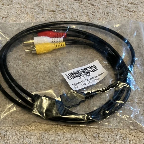 USB Television Connector Cords 60 inch Cable Wire NWT