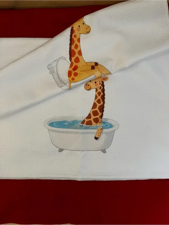 Baby Giraffe Hand Towel Set