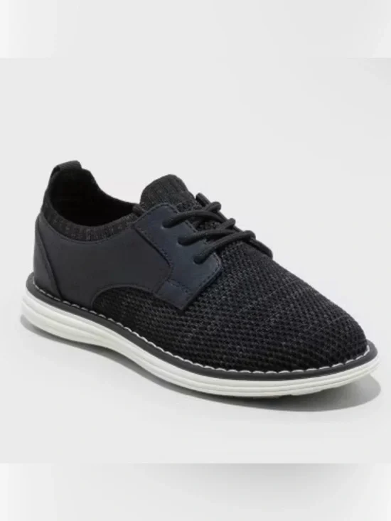 Cat & Jack Elijah Youth Dress Shoes - Black - Size 5 - NWT