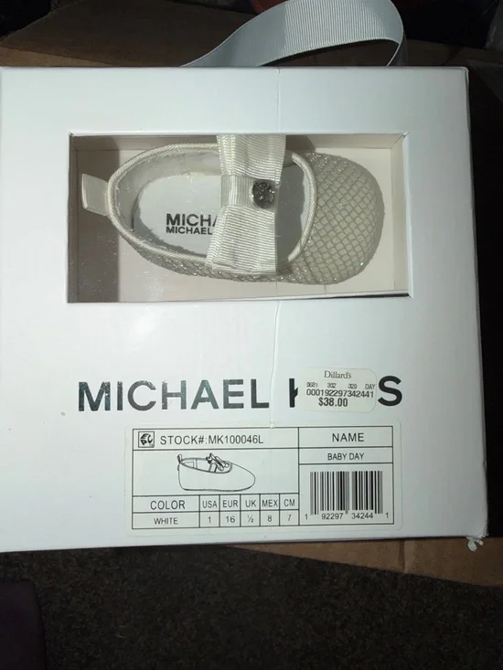 Michael Kors White Baby Mary Jane with Bow