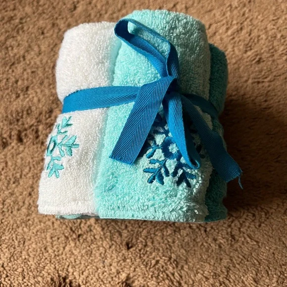6 pack bundle - winter hand towels