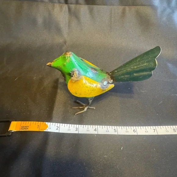 Green and Yellow Metal Bird Toy for Pet Birds