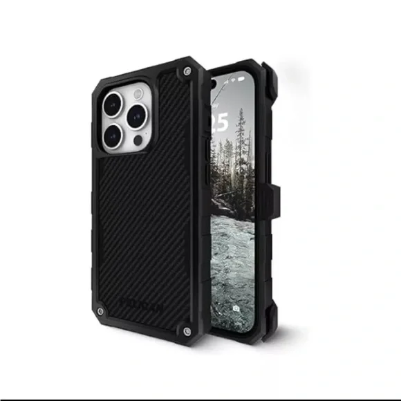Pelican Shield Apple iPhone 15 Pro MagSafe Compatible Case with Holster - Black