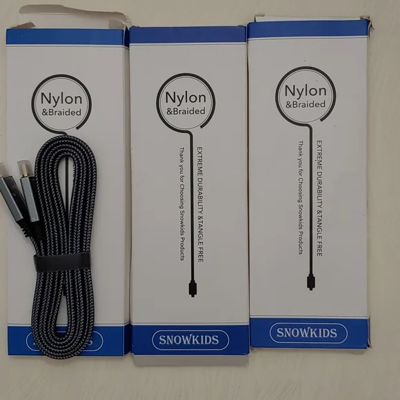 Snowkids 4K HD Cable 6.6 feet, 3 pack