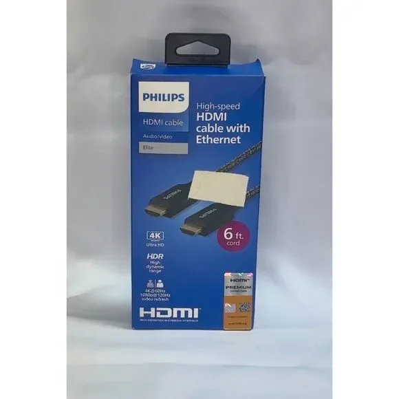 Philip Elite Premium High-Speed HDMI Cable with Ethernet 4K@60Hz
