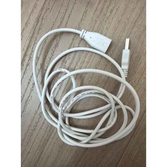 USB 2.0 Male To Female Extension Cable 6.5Ft White For Computer & Charging