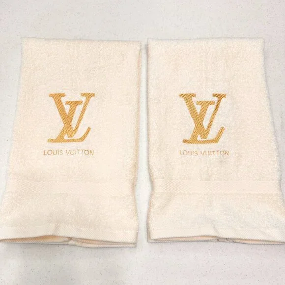 Louis Vuitton Style Towels Embroidered Hand Towel Set Bathroom Home Decor