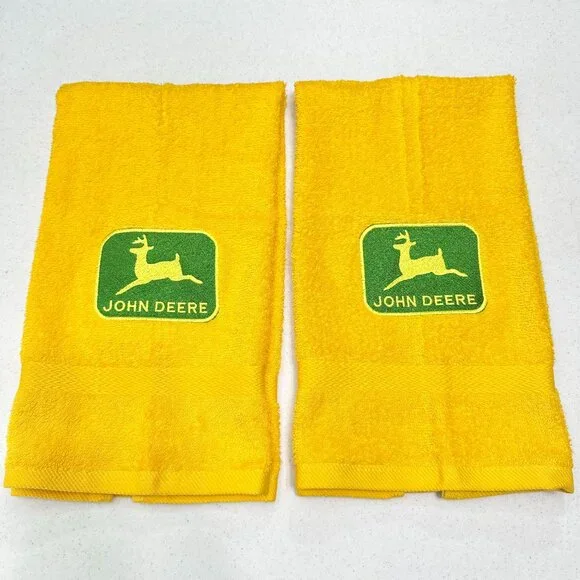 John Deere Tractor Towels Embroidered Hand Towel Set Bathroom Farm Decor