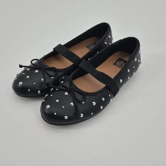 Dolce Vita Girls Mayla Mary Jane Flats Black Size 1