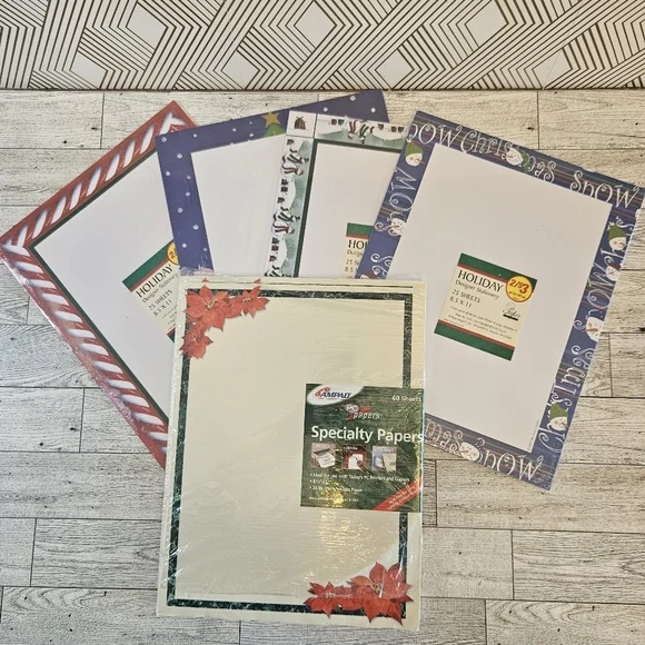 Christmas Stationery Printer Paper Assortment 8.5