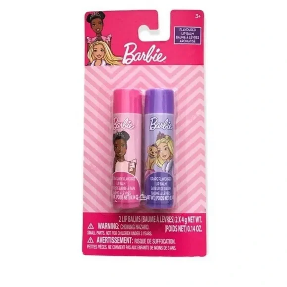 Barbie Chapstick Duo, Barbie Lip Balm, Barbie Makeup, Barbie Stocking Stuffers