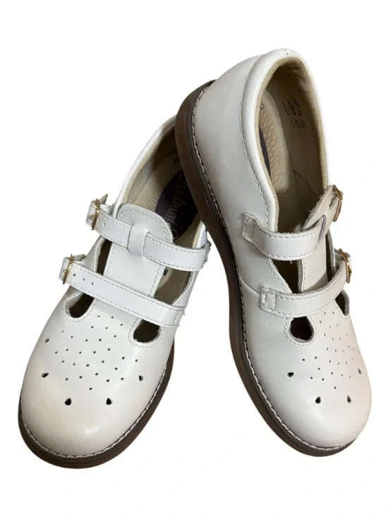EEUC FootMates Classic White double strap Mary Jane Shoes 13.5 like new