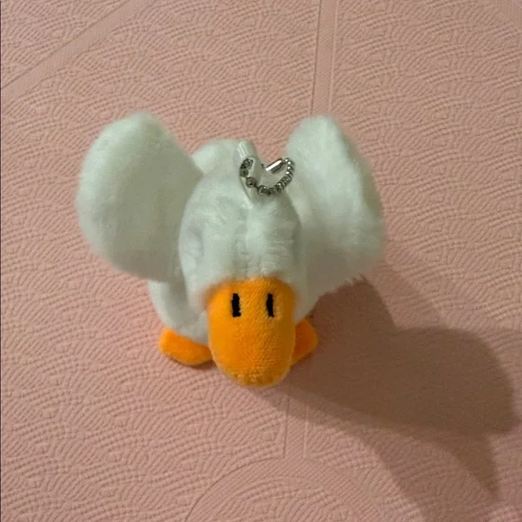 Plush Duck Bird with Egg key chain