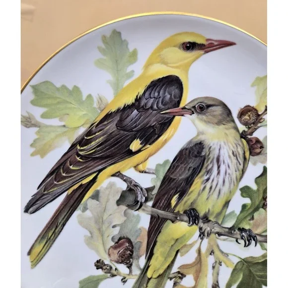 Vintage Collecter's Plate Golden Orioles Part Of The European Songbirds (WWF)