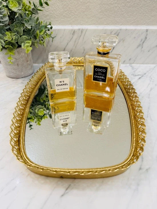 Vintage Hollywood Regency Vanity Mirror/Tray