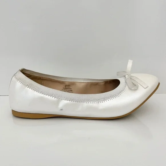 NORDSTROM Kids Elise Ballet Flat In White NEW