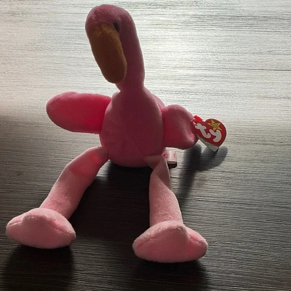 Beanie Baby Pinky The Flamingo 4th Generation. Rare with numerous tag errors!