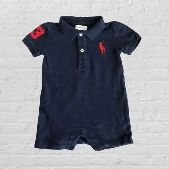 Ralph Lauren Pique Romper Onsie