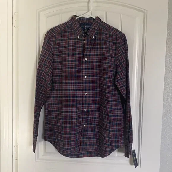 NWT Boys Plaid Ralph Lauren Button Down